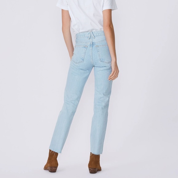 SLVRLAKE Hero High Waist Raw Hem Slim Straight Leg Jeans (Free and Easy) - Picture 10 of 10